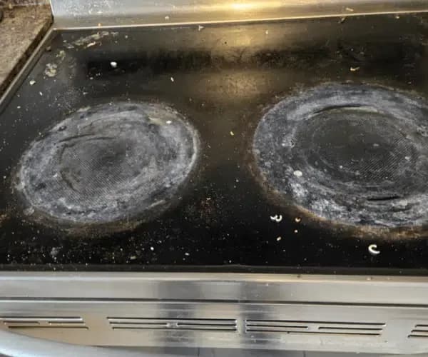Stovetop before cleaning